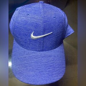 Nike Hat Cap Strap Back Blue White Swoosh Lightweight Dri fit Golf Legacy91 New